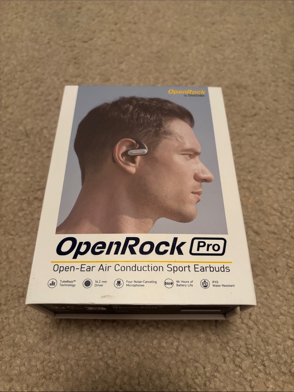 OpenRock Pro Open-Ear Air Conduction Sport Earbuds - Black